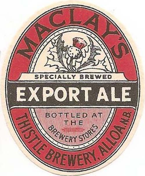 <p>Beer bottle label for Maclay & Co Ltd's Export Ale.</p>