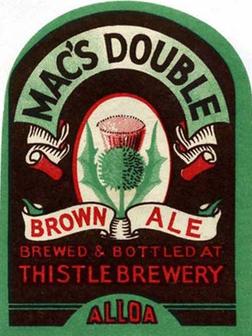 <p>Beer bottle label for Maclay & Co Ltd's Mac's Double Brown Ale.</p>
