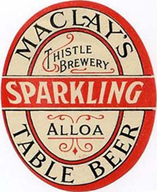 <p>Beer bottle label for Maclay & Co Ltd's Sparkling Table Beer.</p>