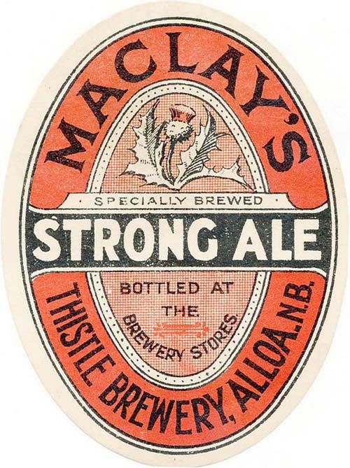 <p>Beer bottle label for Maclay & Co Ltd's Strong Ale.</p>