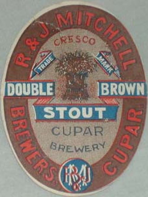 <p>A label for R. and J. Mitchell's Double Brown Stout.</p>