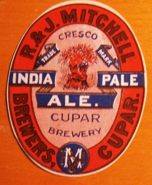 <p>A label for R. & J. Mitchell's India Pale Ale.</p>