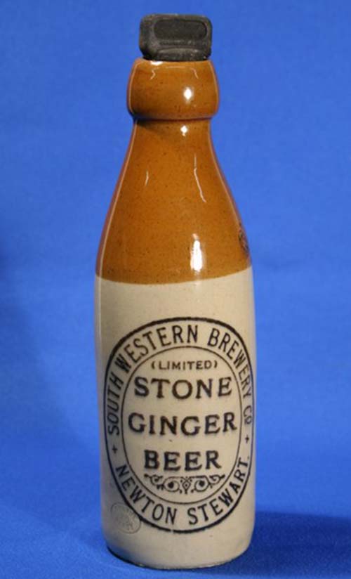 <p>A stoneware ginger beer bottle from the South-Western Brewery Co Ltd of Newton Stewart.</p>