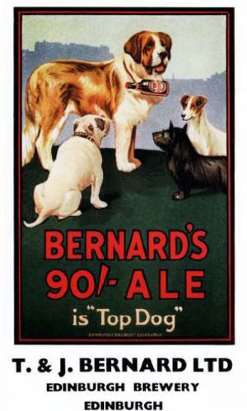 <p>An advertisement for Thomas and James Bernard Ltd's 90/- Ale</p>