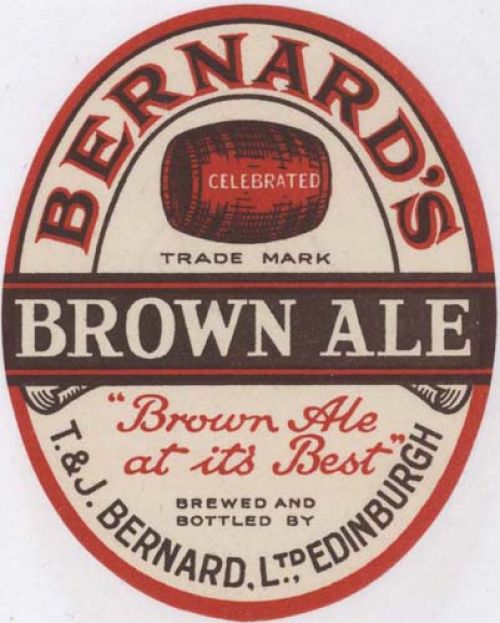 <p>&nbsp;A bottle label for Thomas and James Bernard Ltd's Brown Ale.</p>