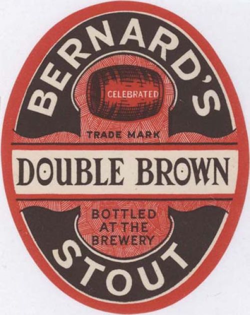 <p>A bottle label for Thomas and James Bernard Ltd's Double Brown Stout.</p>
