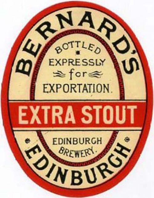 <p>A bottle label for Thomas and James Bernard Ltd's Extra Stout.</p>