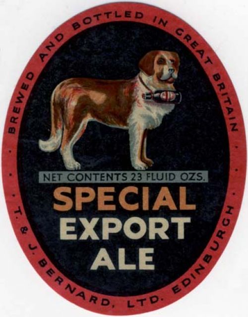 <p>A bottle label for Thomas and James Bernard Ltd's Special Export Ale.</p>