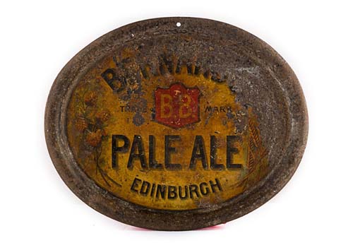 <p>A tray advertising Bernards Ltd's BB Brand Pale Ale.</p>
