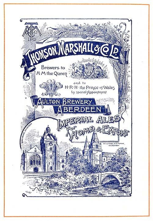 <p>This advert for Thomson, Marshall & Co Ltd appeared in <em>Under Lochnagar, the Crathie Parish Church Bazaar Book</em>, edited by R. A. Profeit, and published by the Aberdeen firm of Taylor and Henderon in 1894.</p>