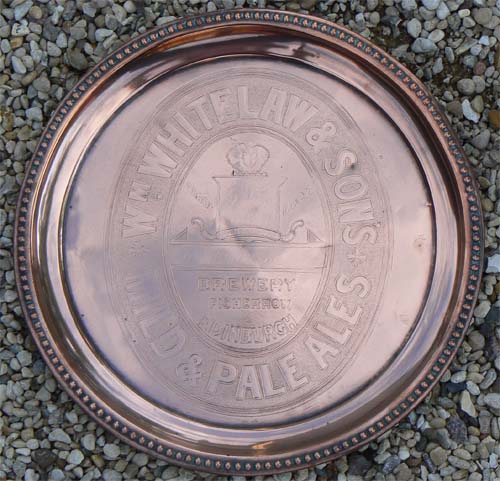 <p>A tray advertising William Whitelaw & Son's Mild and Pale Ales.</p>